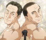 berlusconi Sarkozy et Berlusconi en couple gay dans un anime