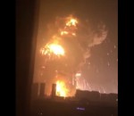 chine explosion Énorme explosion de produits inflammables à Tianjin