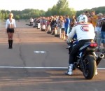chute moto wheeling Départ arrêté : Voiture vs Moto