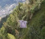 arbre Vol impressionnant en wingsuit à Chamonix