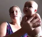 pleurs Une maman teste la technique pour calmer les bébés