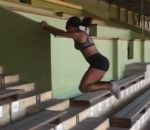 sauter L'impressionnante détente de l'athlète Ezinne Okparaebo