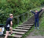 marche Marten Bostrom monte 426 marches d'escalier en 64 secondes