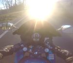 moto motard percuter Motard vs Soleil