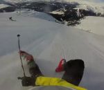 vitesse Un skieur dévale 1200 mètres de piste sans ses skis