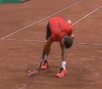 raquette tennis Grigor Dimitrov casse 3 raquettes pendant la finale d'Istanbul