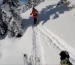 skieur baton Ski Rage en hors-piste
