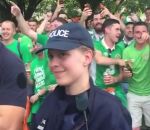 supporter 2016 Les supporters irlandais draguent une policière française
