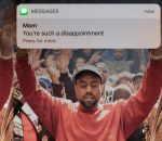 ecran iphone Le fond d'écran Kanye West qui porte ta notification