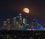 ville los lune Super Lune à Los Angeles
