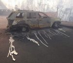 feu incendie voiture L’aluminium d'une voiture a fondu lors d'un incendie