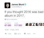 chanteur James Blunt a de l'humour