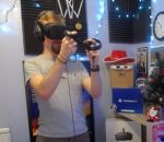 masque virtuel Se poudrer les mains dans un jeu d'escalade en réalité virtuelle