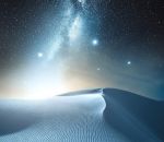 nuit ciel Désert de sable blanc au Nouveau Mexique