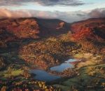 paysage lac Lever de soleil à Lake District (Angleterre)