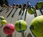 tennis balle Pêche aux autographes