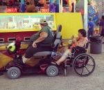 obese homme fauteuil Redneck Tandem