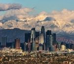 ville los neige Une vue peu commune de Los Angeles