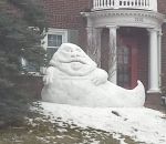 neige bonhomme star Jabba le Hutt en bonhomme de neige