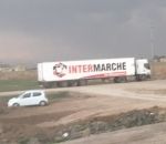 remorque Un camion intermarché à Mosul (Irak)