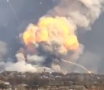 incendie explosion Explosions dans un dépôt de munitions en Ukraine