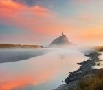 mont paysage Lever de soleil au Mont Saint-Michel