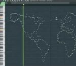 musique partition La carte du monde en partition MIDI