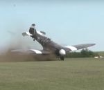 decollage Un avion Spitfire se retourne au décollage (Longuyon)