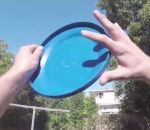 montage Récupérer un frisbee sur un toit