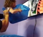 russes fille Simuler un simulateur de montagnes russes avec sa fille