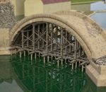 animation 3d La construction du pont Charles à Prague au XIVème siècle