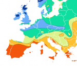 pays carte L'ensoleillement en Europe et aux Etats-Unis
