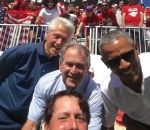 president obama bush Mont Rushmore version Selfie