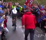 course cycliste spectateur Spectateur plaqué pendant un contre la montre #Bergen2017