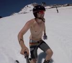 torse Téton stabilisé pendant une descente à skis