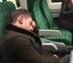 train blague Ne pas dormir dans un train en étant ivre
