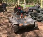 combat tank chat Paintball avec des mini tanks