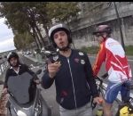 road cycliste Road Rage entre des cyclistes et des scooteristes (Paris)