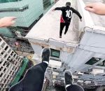 pov fuite Parkour sur les toits à Hong Kong (POV)