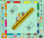 plateau jeu Cryptocoinopoly, le Monopoly version cryptomonnaie