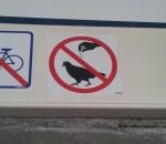 panneau interdiction Merci de ne pas assaisonner les oiseaux