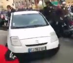 couteau voiture impatient Manif 80 km/h à Aix : Un automobiliste impatient fonce dans des motards