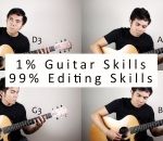montage musique guitare 1% de talent à la guitare, 99% de talent en montage