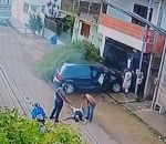 accident voiture volant Automobiliste de 13 ans vs Cycliste miraculeux (Brésil)