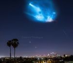 fusee La fusée Falcon 9 dans le ciel de Los Angeles (Timelapse)