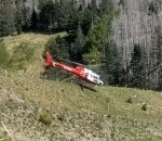 helicoptere fail montagne Atterrissage raté d'un hélicoptère