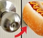 hot-dog saucisse poignee Remplacer une poignée de porte avec un hot-dog (HowToBasic)
