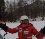 ski piste monitrice Une monitrice de ski en colère contre un skieur maladroit (Montgenèvre)