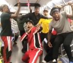 danse Le W.A.F.F.L.E crew danse dans le métro