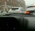 voiture neige rage Road Rage très violent à Montréal
